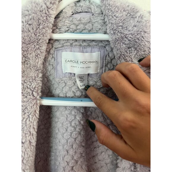 Carole Hochman Plush Textured Robe With Pockets and Shawl Collar SZ Extra Large - Picture 4 of 5